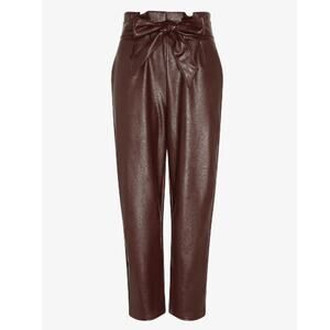 COMMANDO NWT Faux Leather Paperbag Pants in Oxblood // XL